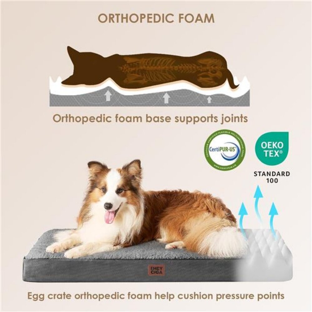 Orthopedic XL Dog Beds for Extra Large Dogs with Removable Washable 44x32 - Picture 2 of 7